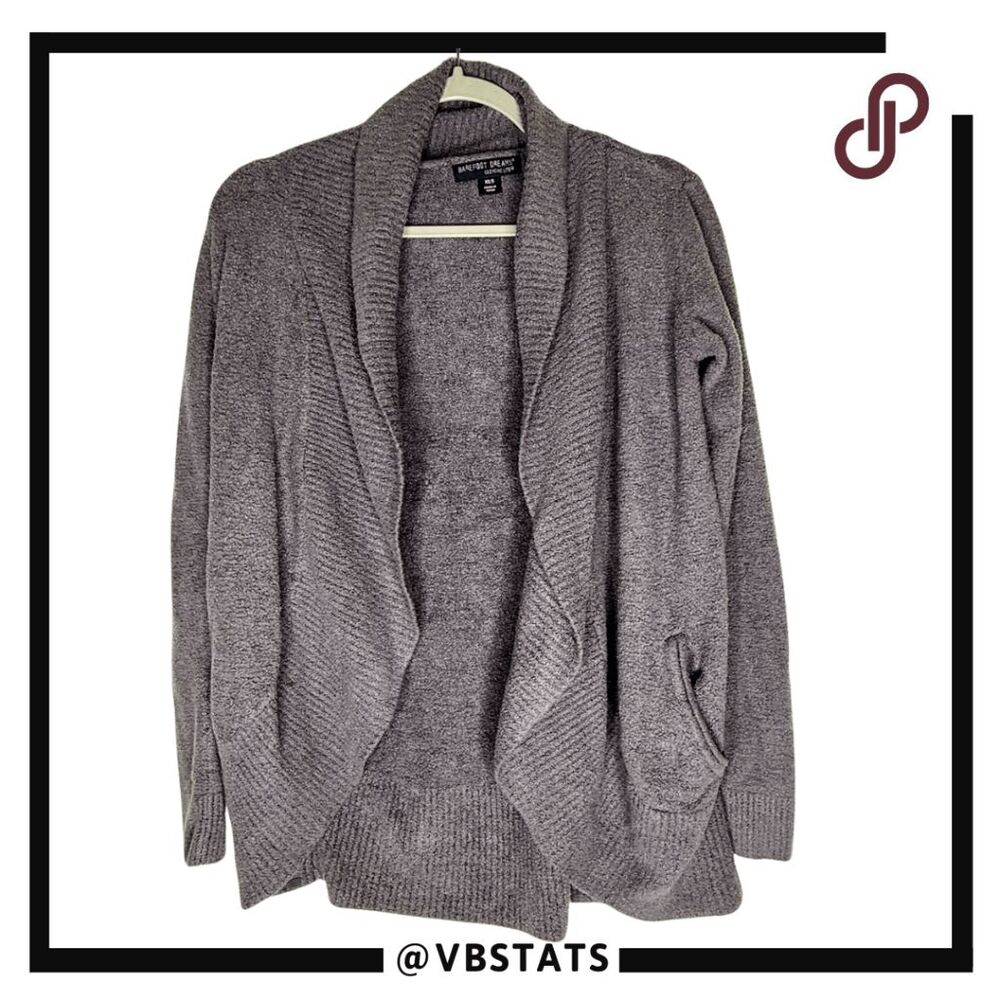 Barefoot Dreams Women's CozyChic Lite Circle Open Front Cardigan Gray Size XS/S